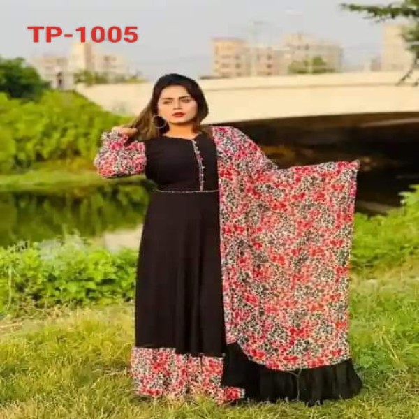 New exclusive Rangdhonu designed VIP Linen Amburtari Les Work 3 Piece For Stylish Women/Girls(1005)