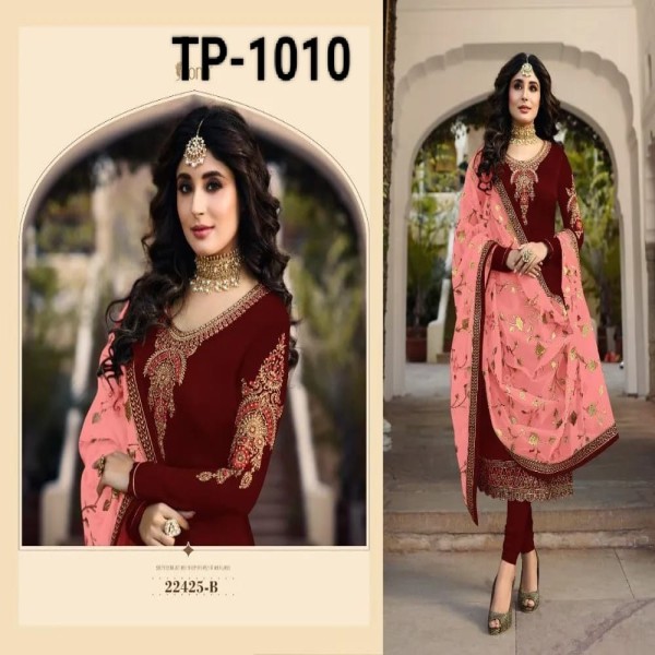 Exclusive Desighner Original Organza Fabric Embroidery and Puthi Work Salwar Kameez With Heavy Dollar Work Dupatta3 (1010)