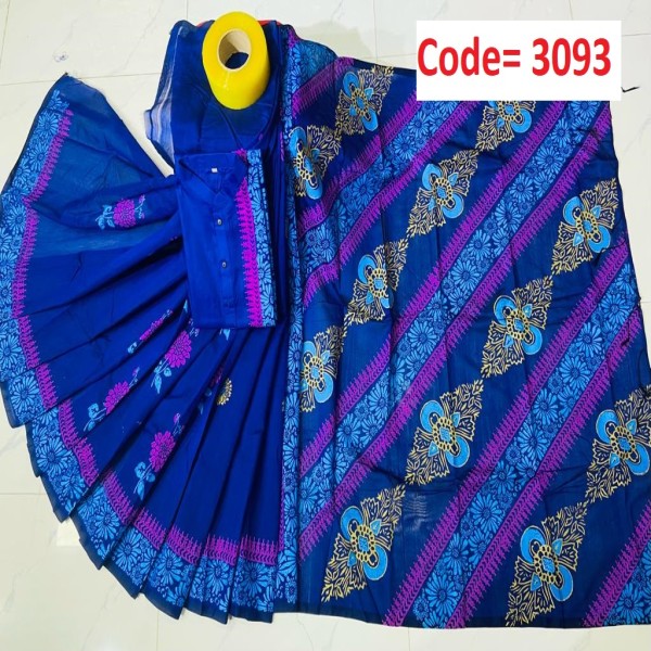 Block Printed Dhupian Silk Couple Set (3093)