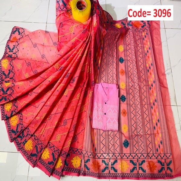 Block Printed Dhupian Silk Couple Set (3096)