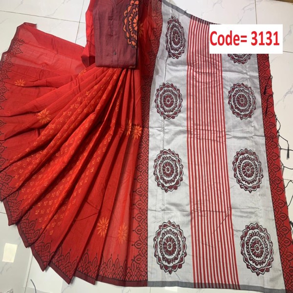 Block Printed Dhupian Silk Couple Set (3131)