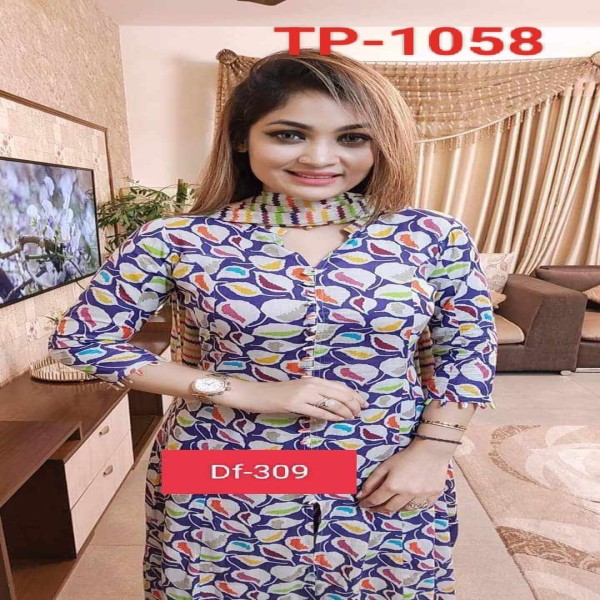 New exclusive Rangdhonu designed VIP Linen Amburtari Les Work 3 Piece For Stylish Women/Girls (1058)