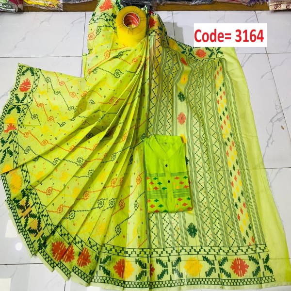 Block Printed Dhupian Silk Couple Set (3164)