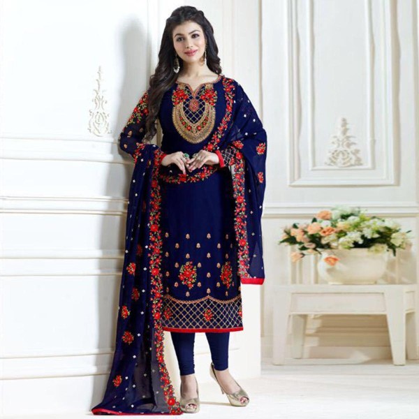 Trendy - Comfortable - New Unstitched Georgette Good Fashionable Stylish and Comfortable Good Printed Salwar Kameez dress for Women(g-101)