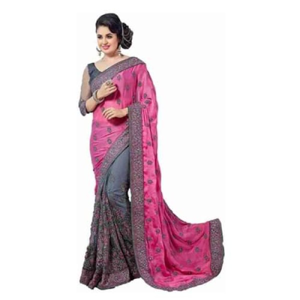 Indian Weightless Georgette Saree with Blouse piece(SS-142)