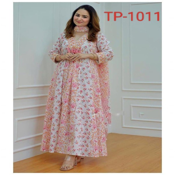 Cotton Printed Readymade Salwar Kameez Three Piece-code-bl-05