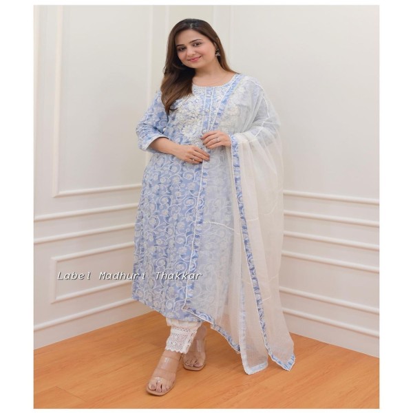 Cotton Printed Readymade Salwar Kameez Three Piece-code-bk-09