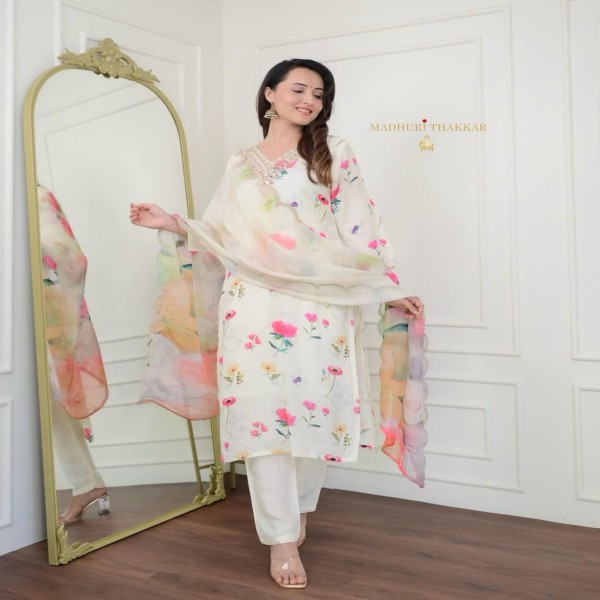 Cotton Printed Readymade Salwar Kameez Three Piece-code-bk-16