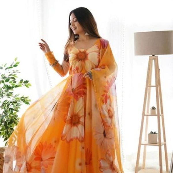 Exclusive Japani silk Grown Three Piece Super Hit Collection: (A-02)