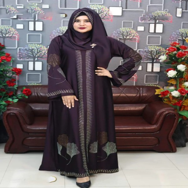 Borkha+Hijab Dubai Cherry Amazing Premium Quality B-5