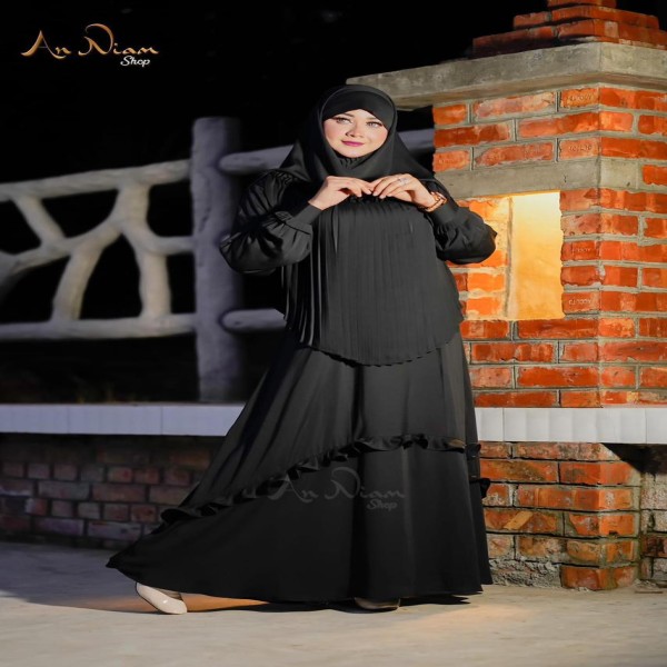 Shamuk Borka Borkha + Hijab Dubai Cherry Amazing Premium Qua...(B-40