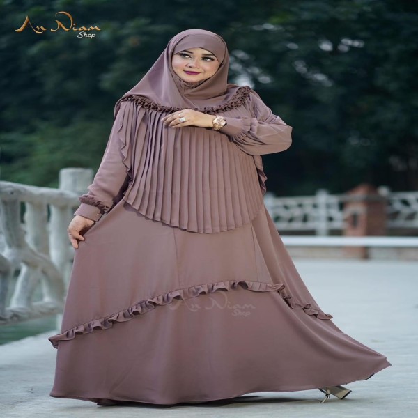 Shamuk Borka Borkha + Hijab Dubai Cherry Amazing Premium Qua...(B-41